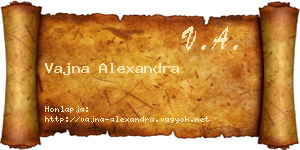 Vajna Alexandra névjegykártya