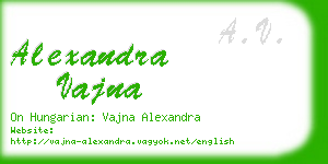 alexandra vajna business card